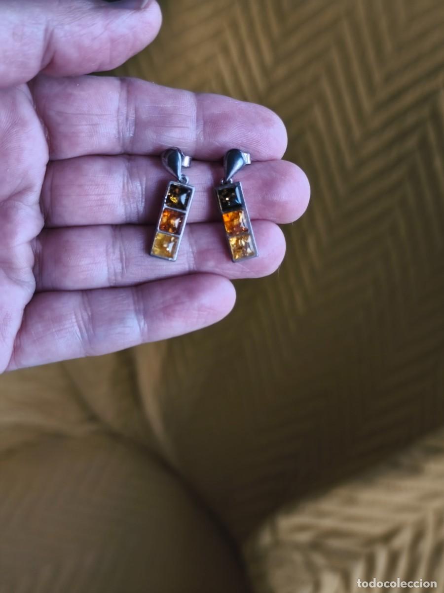 Joyeria: Pendientes en plata y resina en distintos tonos. - Foto 8