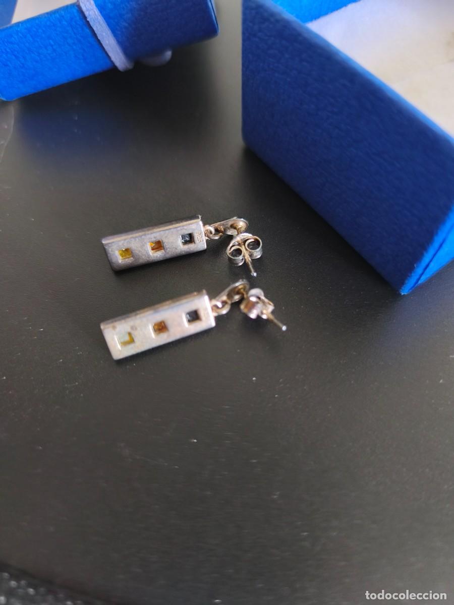 Joyeria: Pendientes en plata y resina en distintos tonos. - Foto 9