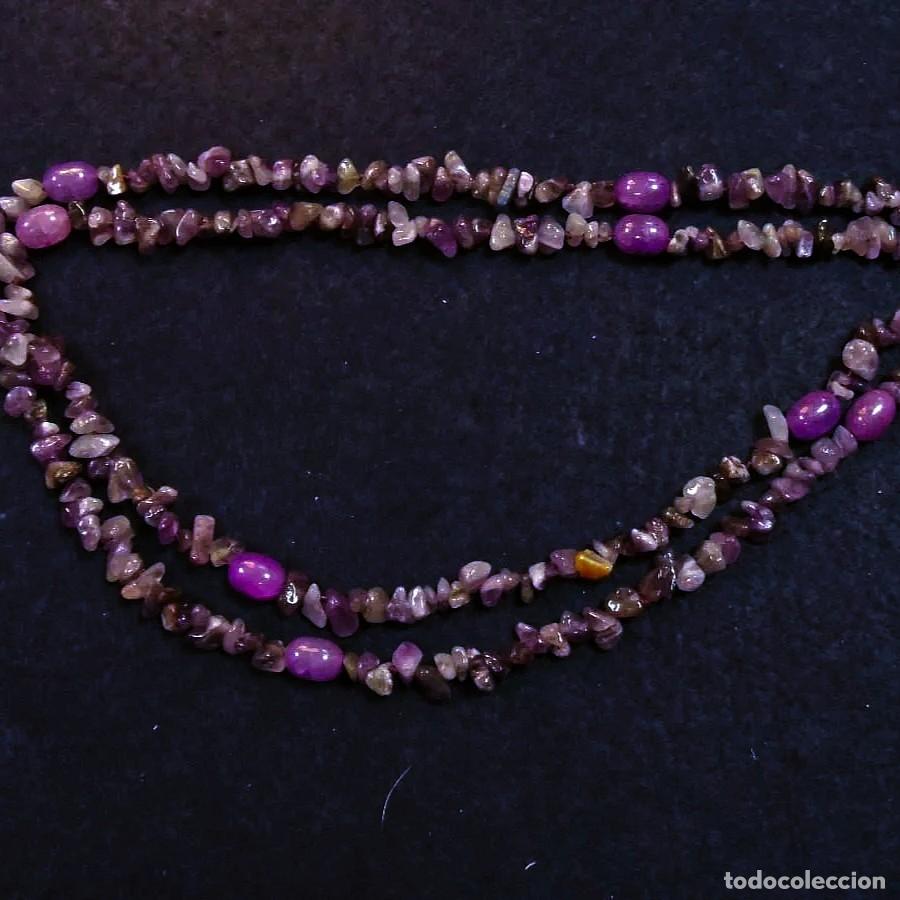 Joaillerie: COLLAR LARGO DE AMATISTAS NATURALES. LARGURA 120 CMS