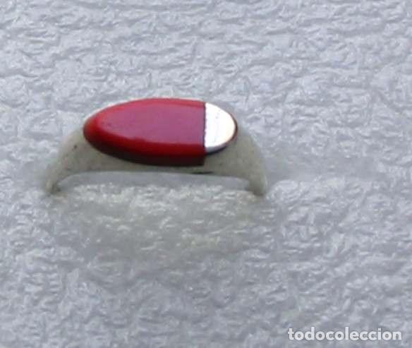 Gioielleria: ANILLO DE ALPACA PLATEADA CON INCRUSTACI&Oacute;N DE METACRILATO - A&Ntilde;OS 70 - VER DESCRIPCI&Oacute;N Y FOTOS