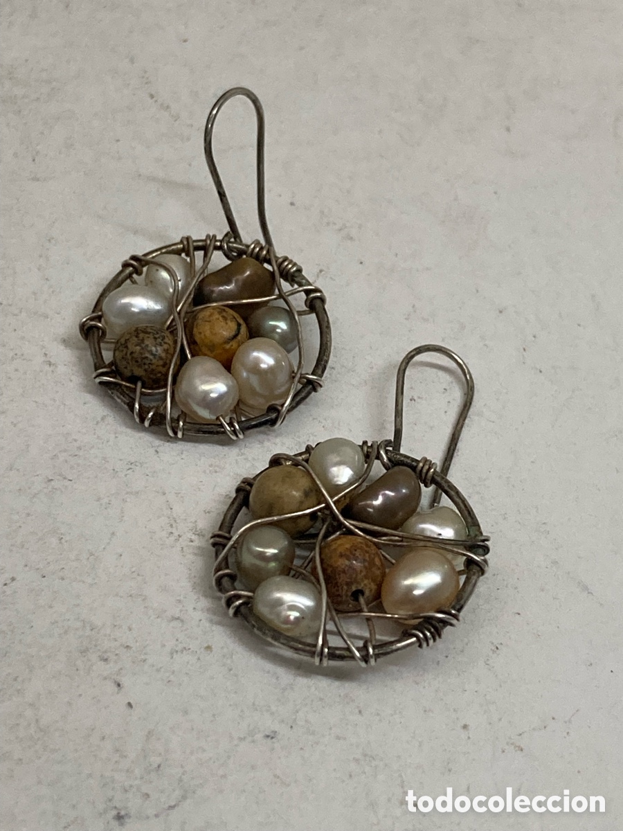 Joyeria: Pendientes de plata y perlas P446 - Foto 1
