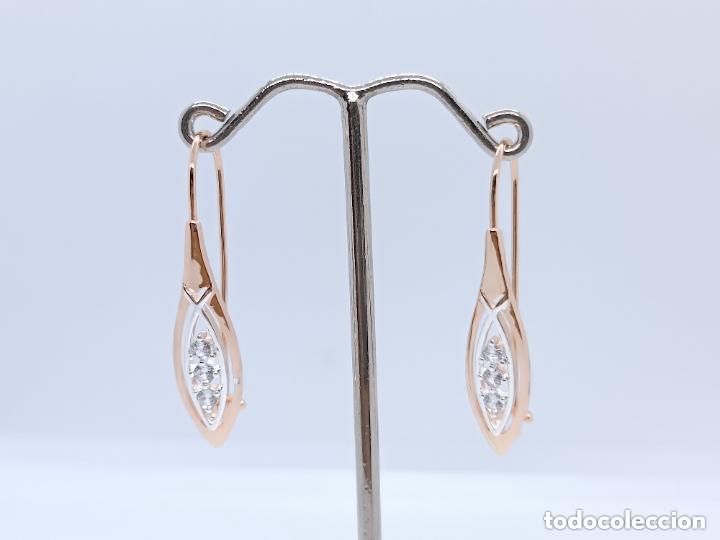 Joyeria: Maravillosos pendientes en oro de 14 quilates con piedras brillantes