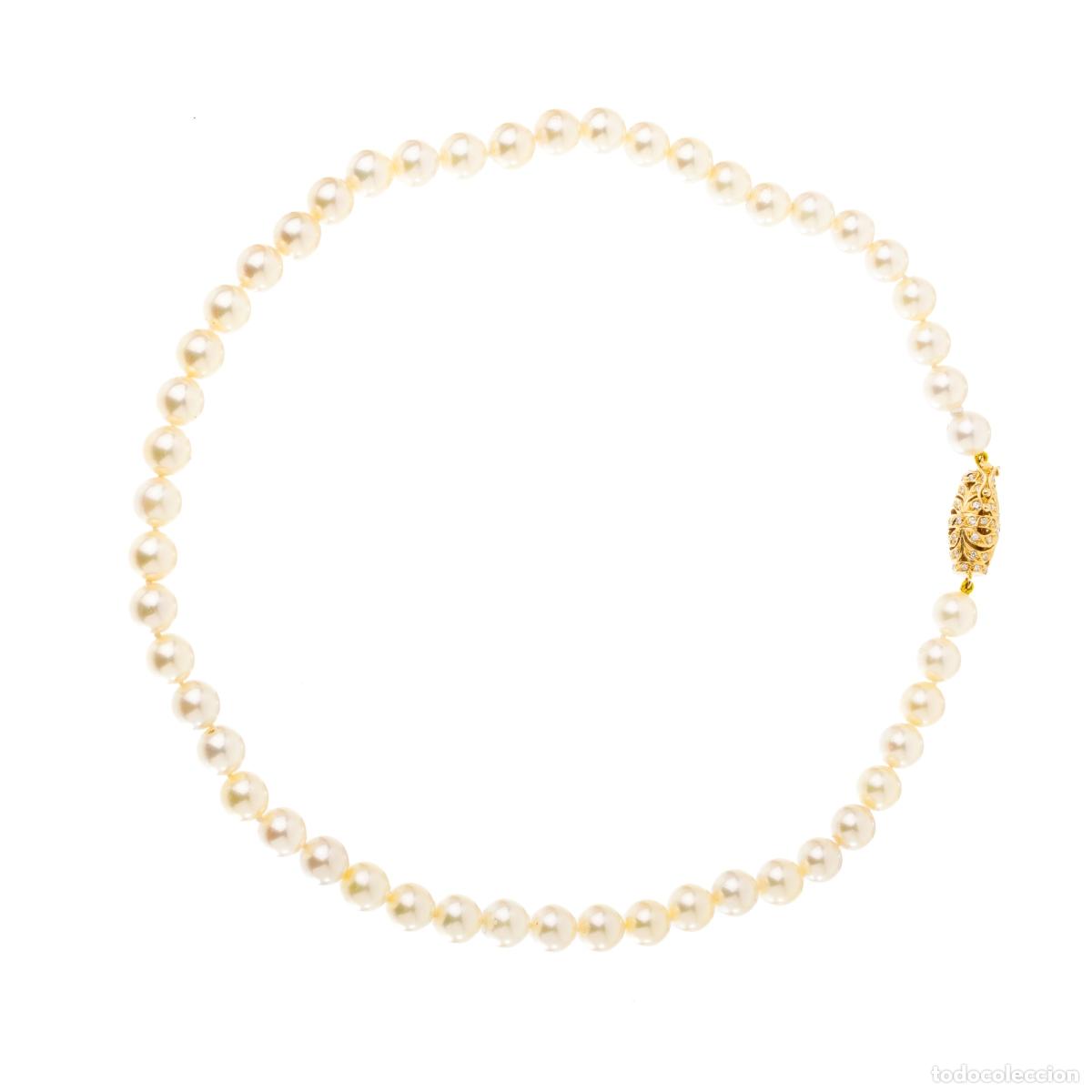 Joyeria: Collar de perlas con cierre de oro. - Foto 1
