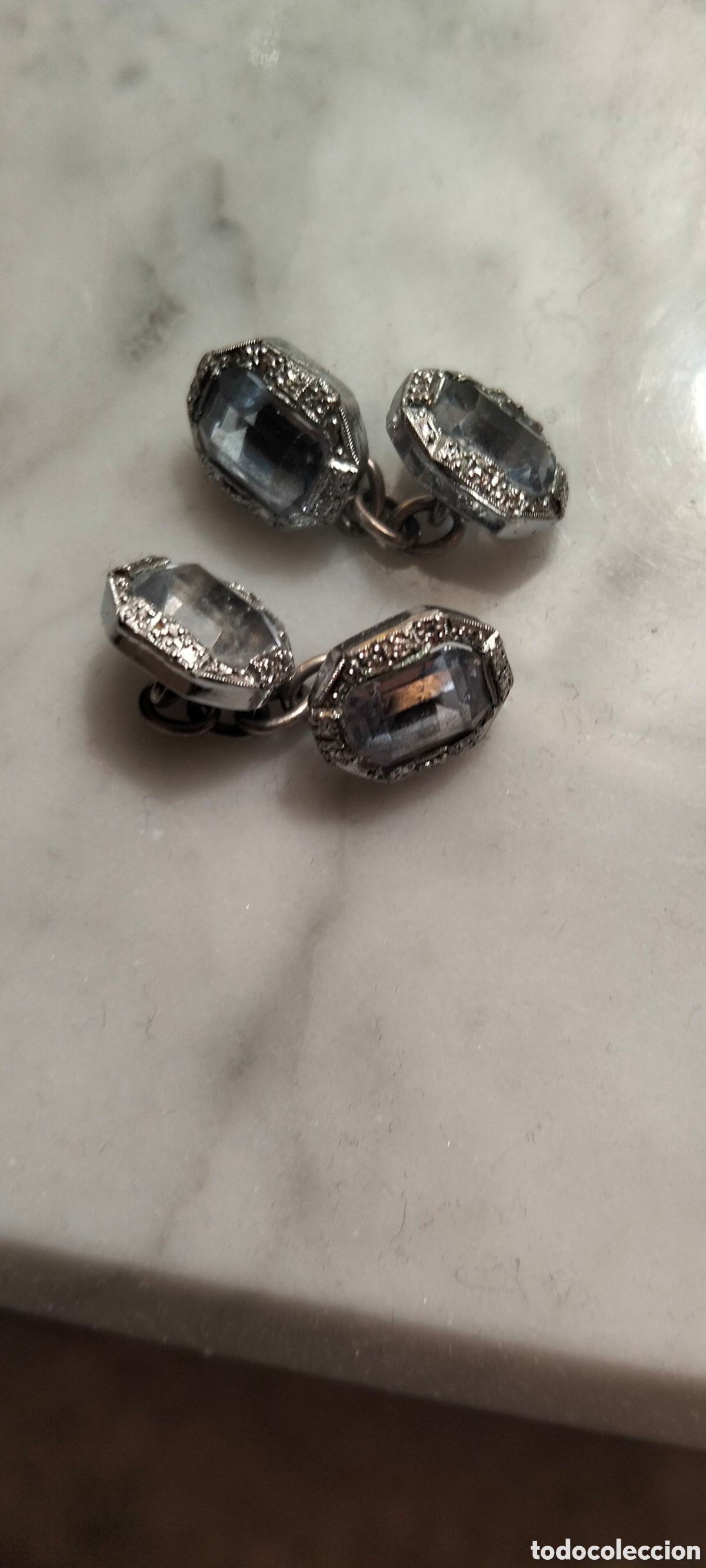 Joyeria: GEMELOS PIEDRA AGUAMARINAS. - Foto 1