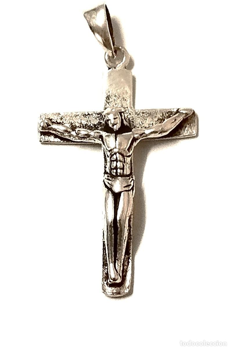 Jewelry: Colgante cruz con Cristo, Plata de Ley
