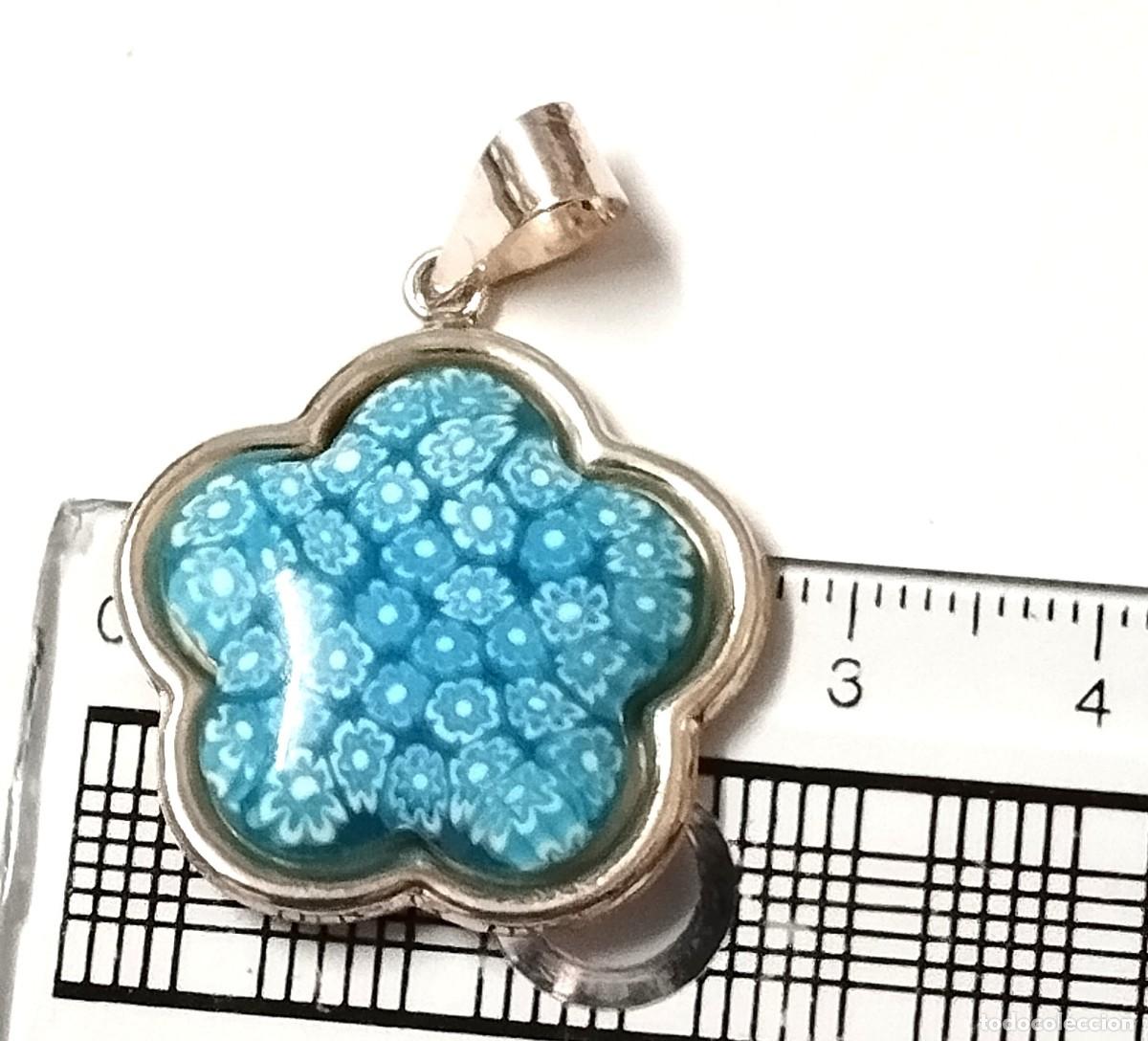 Joyeria: Colgante de flor Murano y Plata Ley - Foto 3