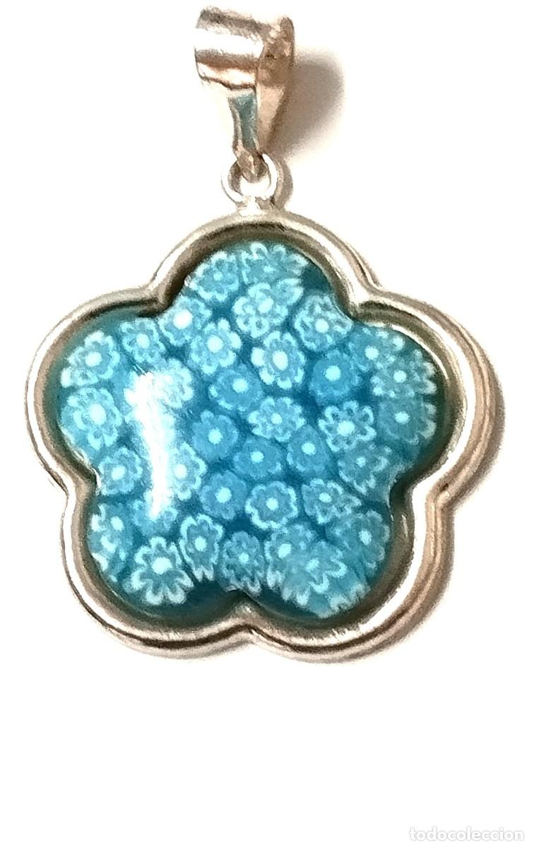 Joyeria: Colgante de flor Murano y Plata Ley - Foto 1