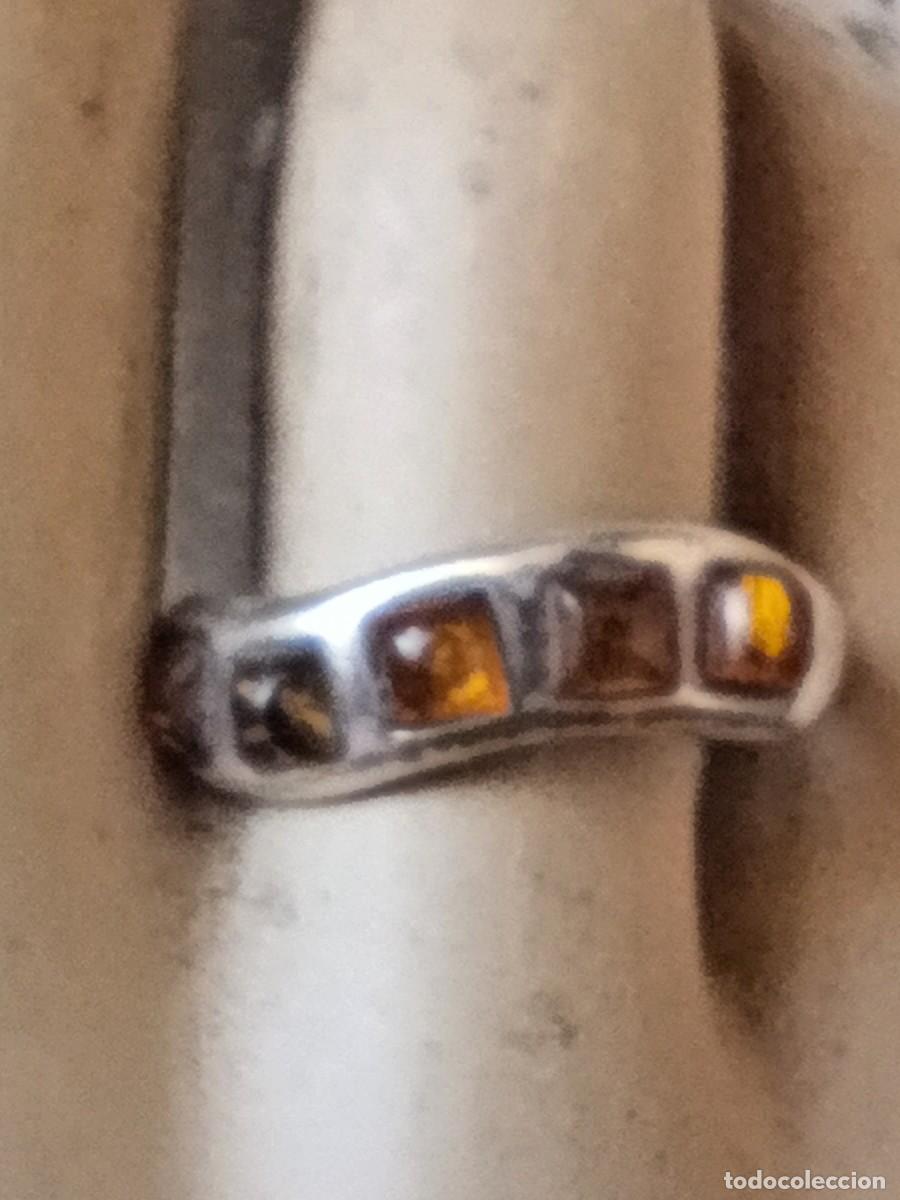 Joyeria: Anillo de plata de 1 Ley con &aacute;mbar del B&aacute;ltico - Foto 1