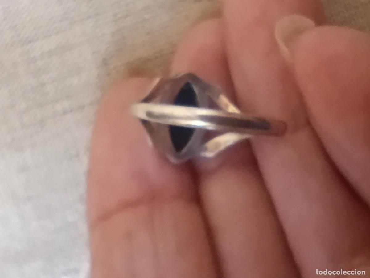 Joyeria: Anillo de plata de 1 Ley con cabujon de &aacute;mbar verde del B&aacute;ltico - Foto 4
