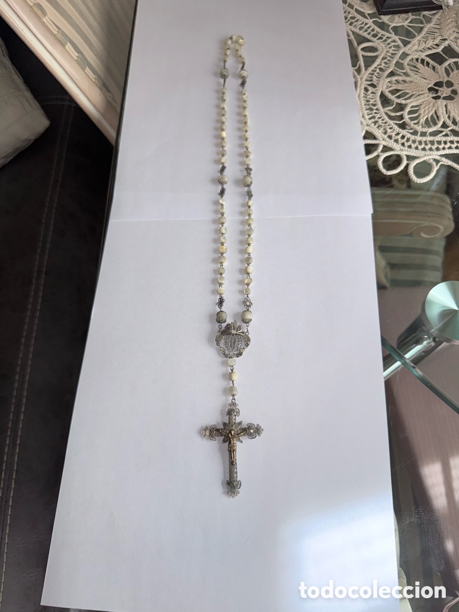 Gioielleria: GRAN ROSARIO DE PIEDRAS PRECIOSAS DE N&Aacute;CAR Y PLATA