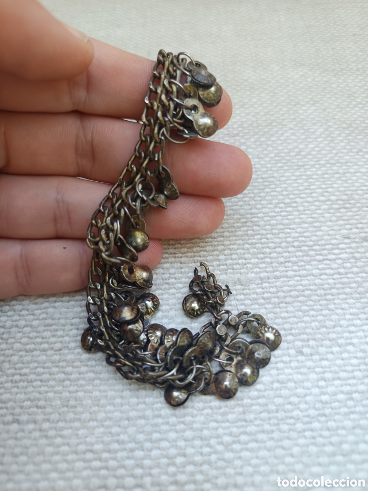 Joyeria: Antigua pulsera tribal de plata para restaurar La India