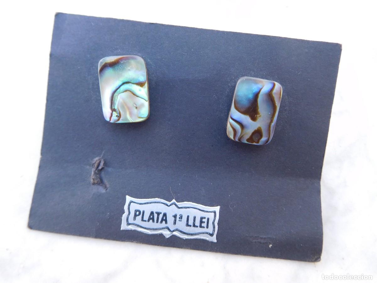 Joyeria: Pendientes de plata y abul&oacute;n - Foto 1
