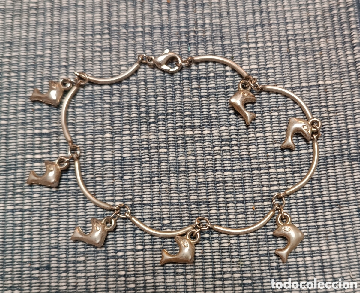 Joyeria: Pulsera plateada con DELFINES. - Foto 2