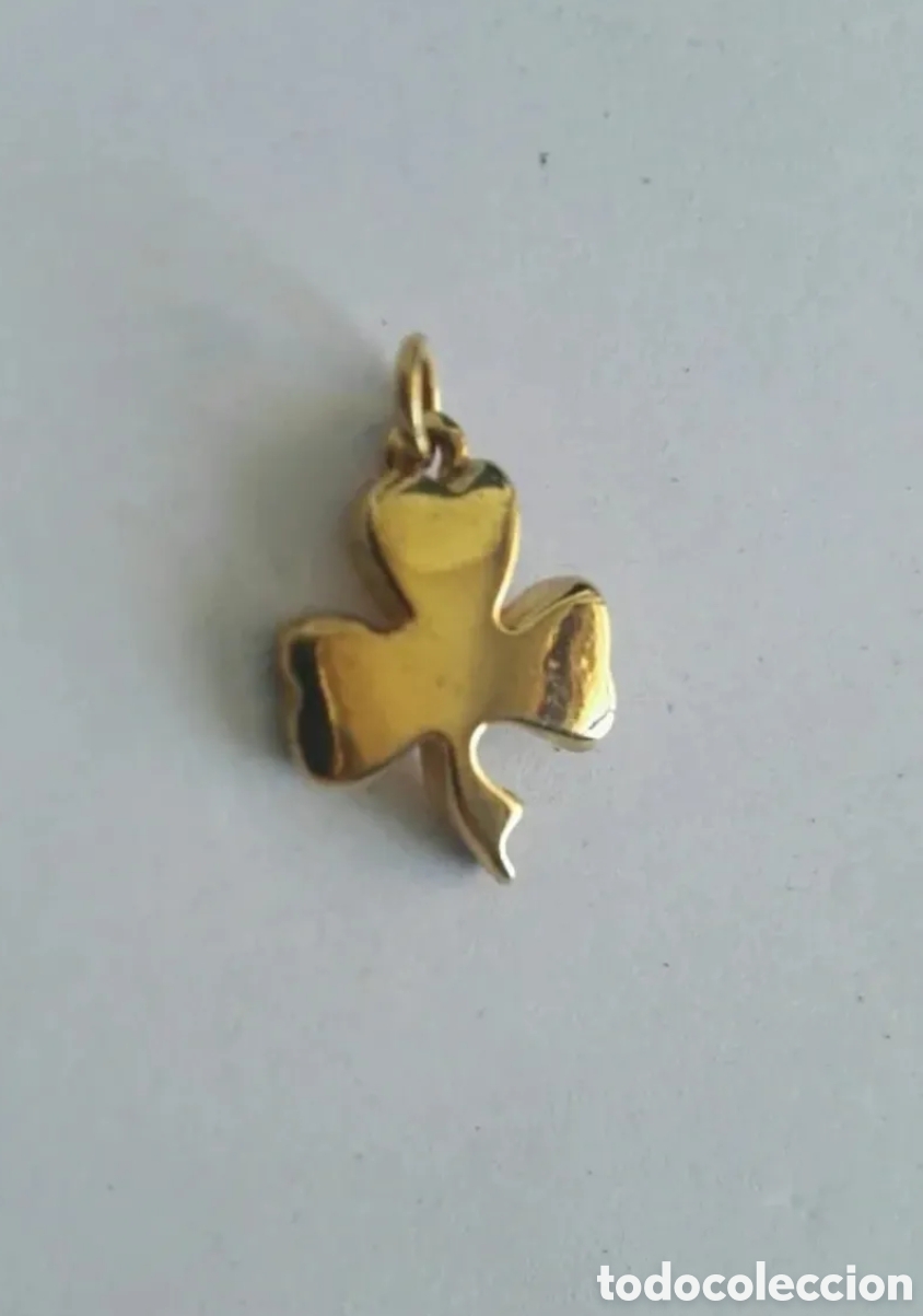 Gioielleria: Colgante chapado oro tr&eacute;bol