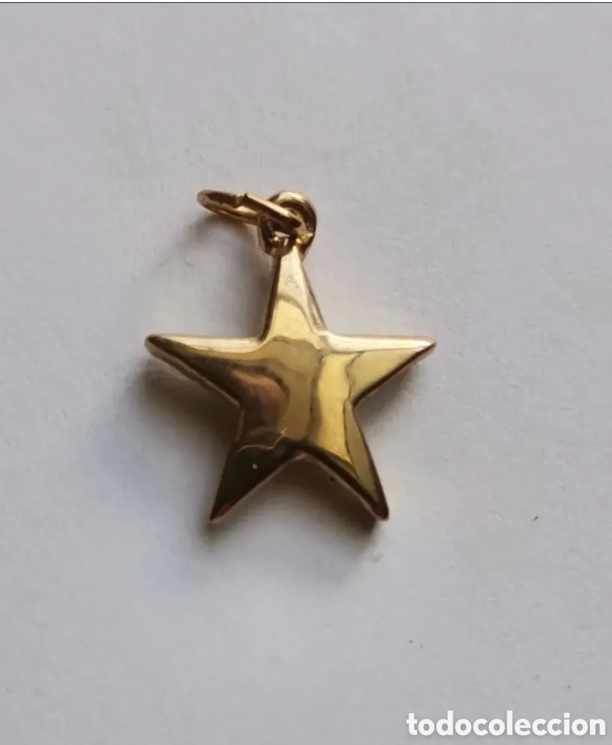 Joaillerie: Colgante Estrella chapado en oro 1,5cm