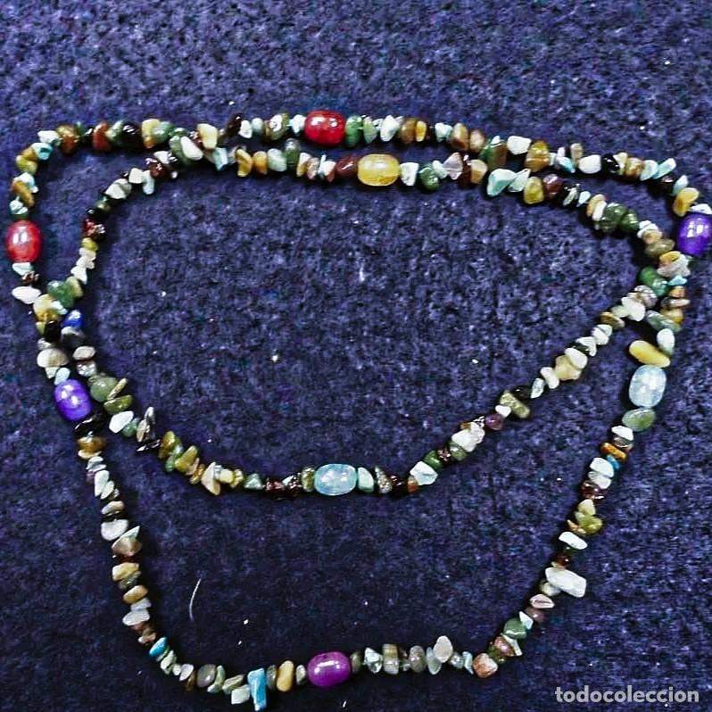 Joaillerie: COLLAR LARGO AGATAS MULTICOLOR NATURALES. LARGURA 122 CMS. SIN CIERRE