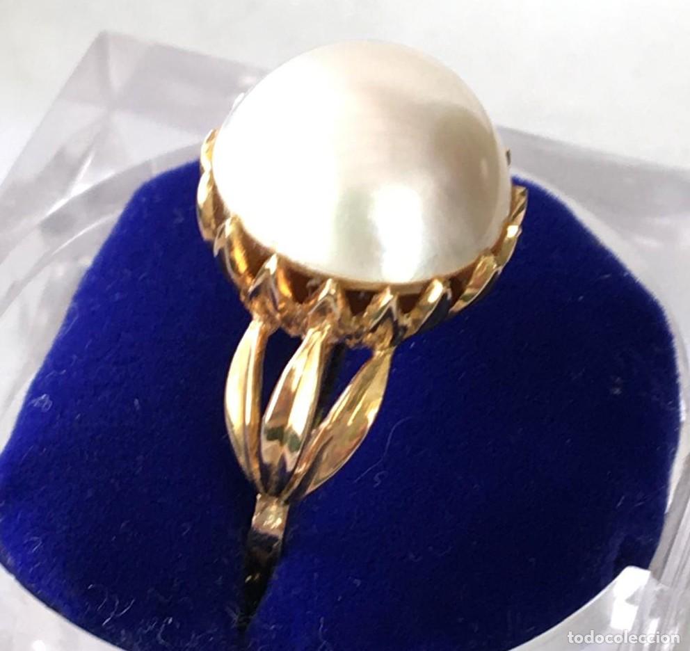 Schmuck: Anillo de oro con gran perla