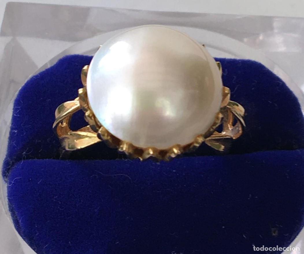 Joyeria: Anillo de oro con gran perla - Foto 3