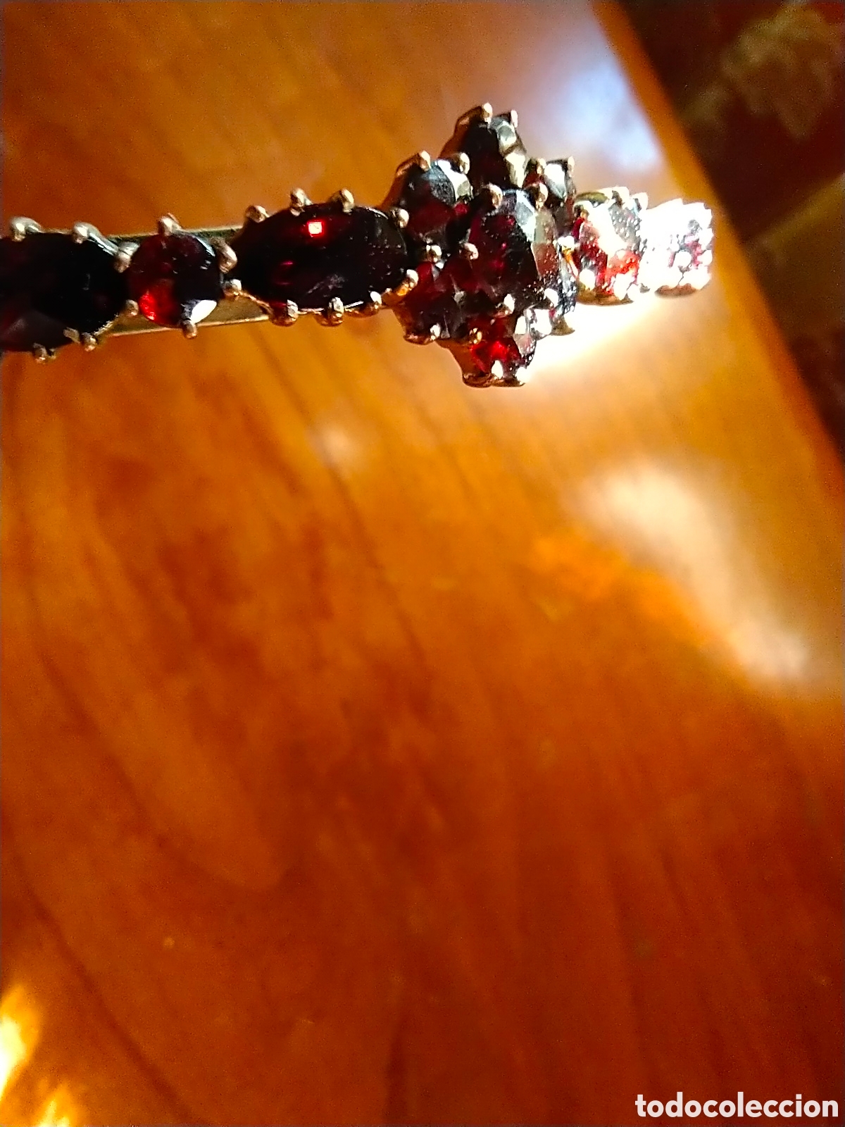 Joyeria: Antigua pulsera brazalete de granates - Foto 9