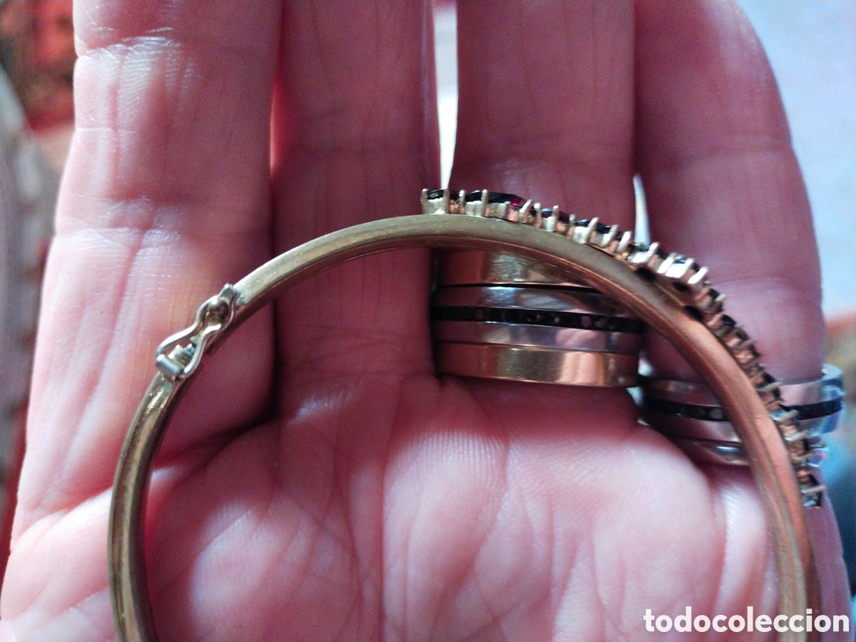 Joyeria: Antigua pulsera brazalete de granates - Foto 11