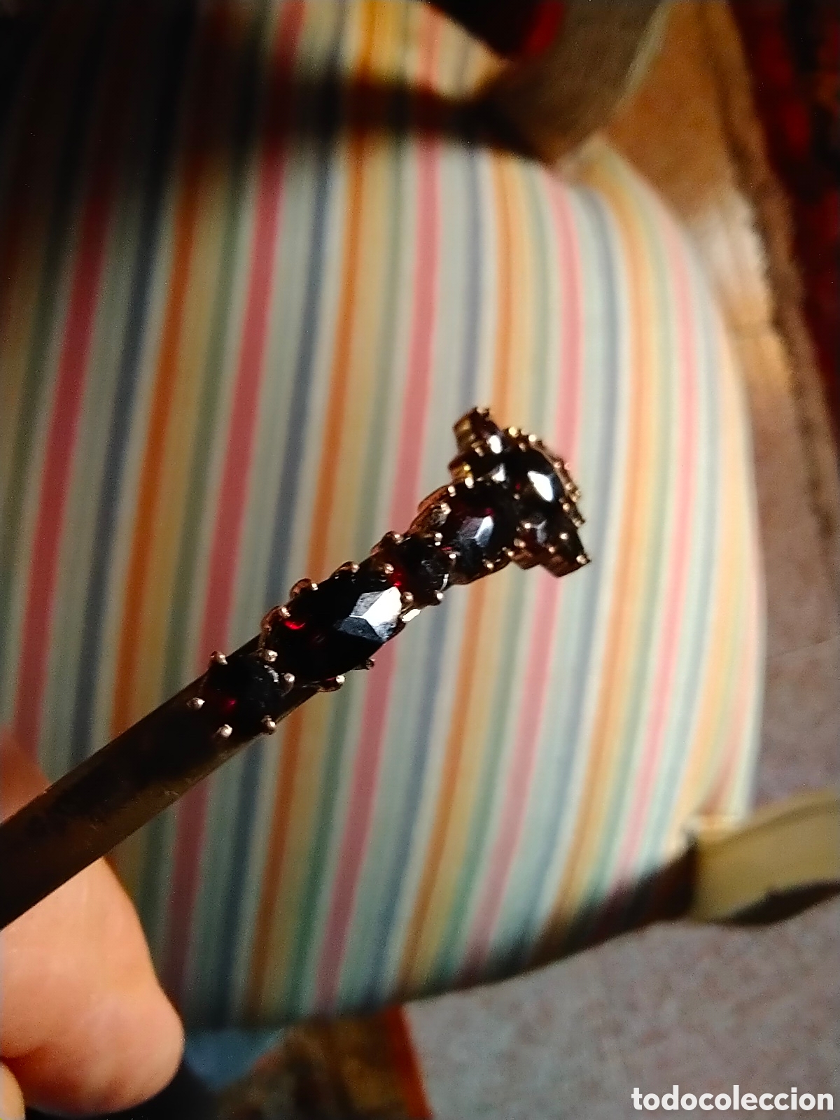 Joyeria: Antigua pulsera brazalete de granates - Foto 12