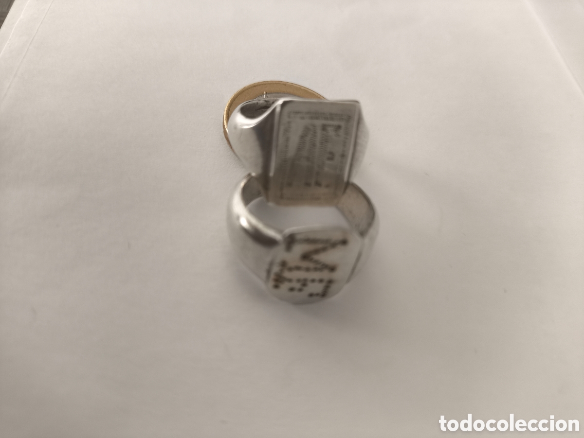 Joyeria: 2 anillos sellos plata vintage - Foto 4