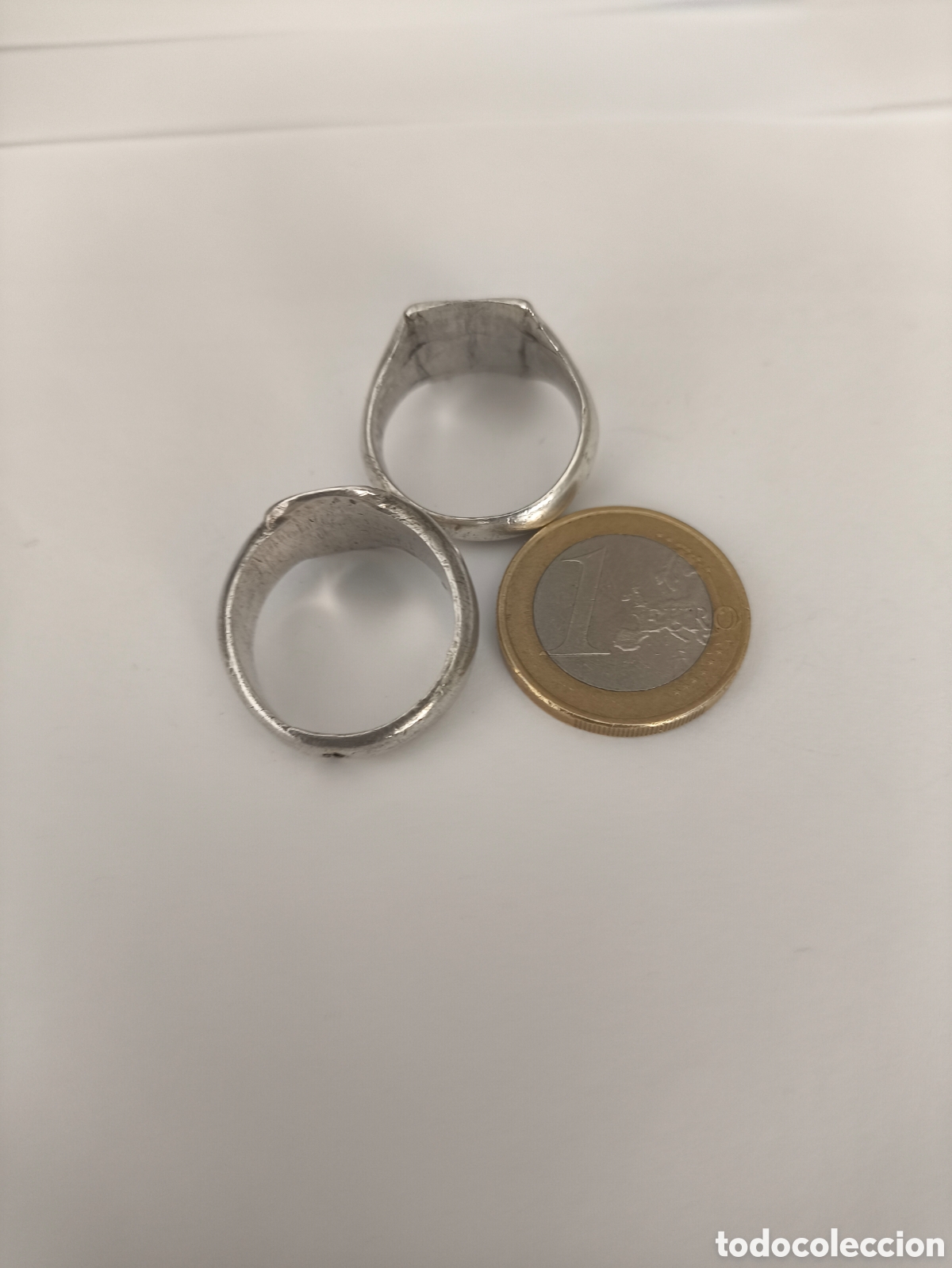 Joyeria: 2 anillos sellos plata vintage - Foto 5