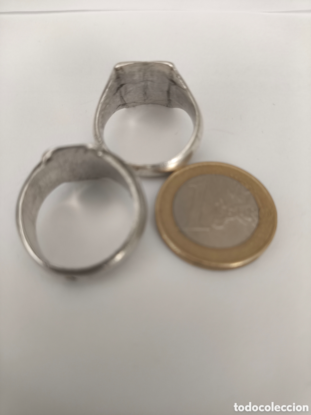 Joyeria: 2 anillos sellos plata vintage - Foto 6