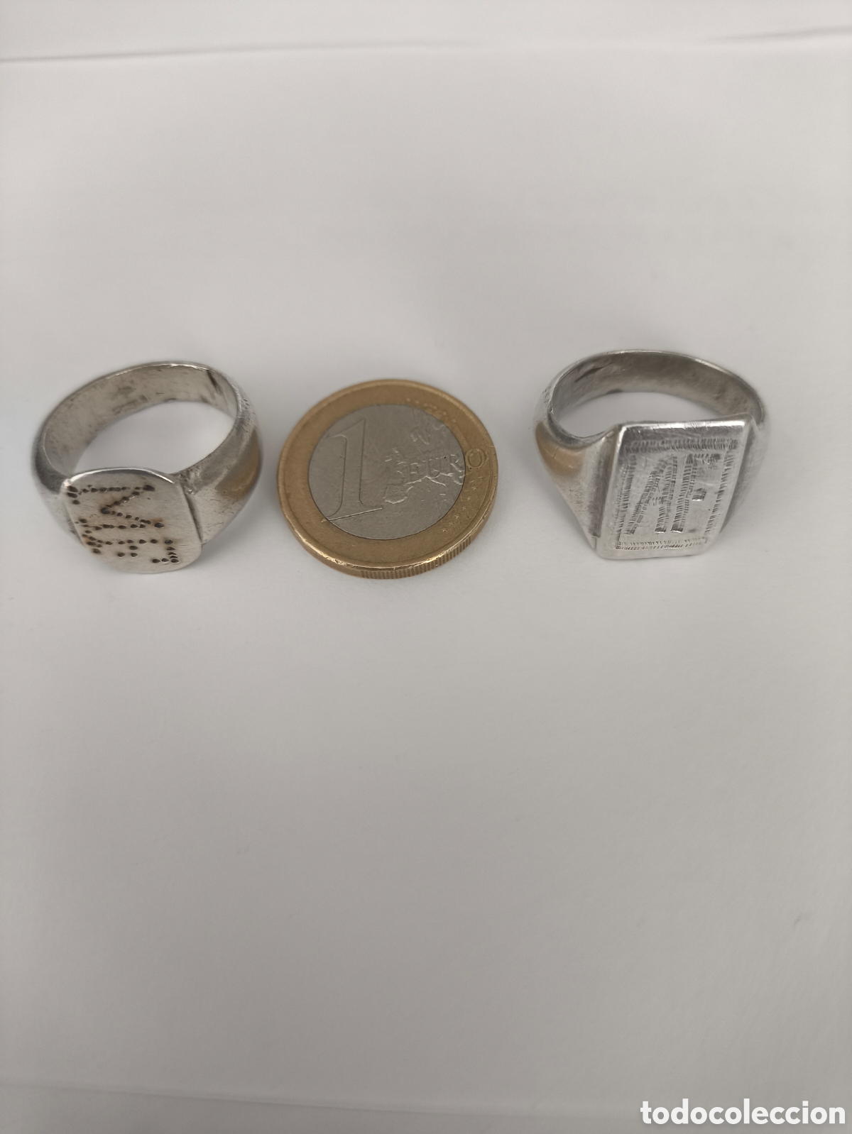 Joalharia: 2 anillos sellos plata vintage
