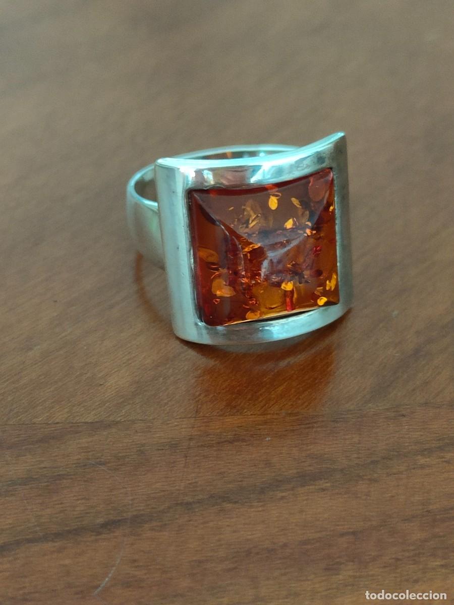 Joyeria: ANILLO EN PLATA Y &Aacute;MBAR NATURAL - Foto 1