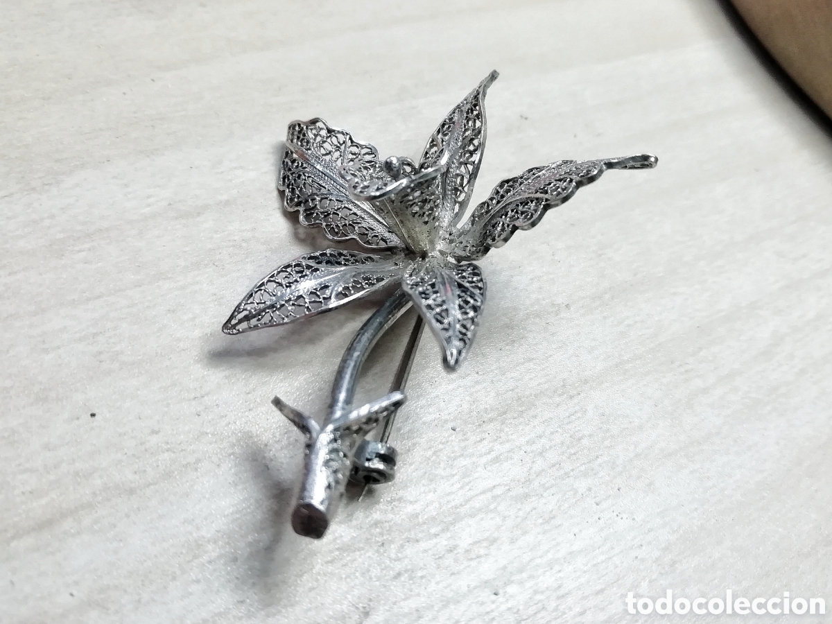Joyeria: Filigrana plata broche flor - Foto 2