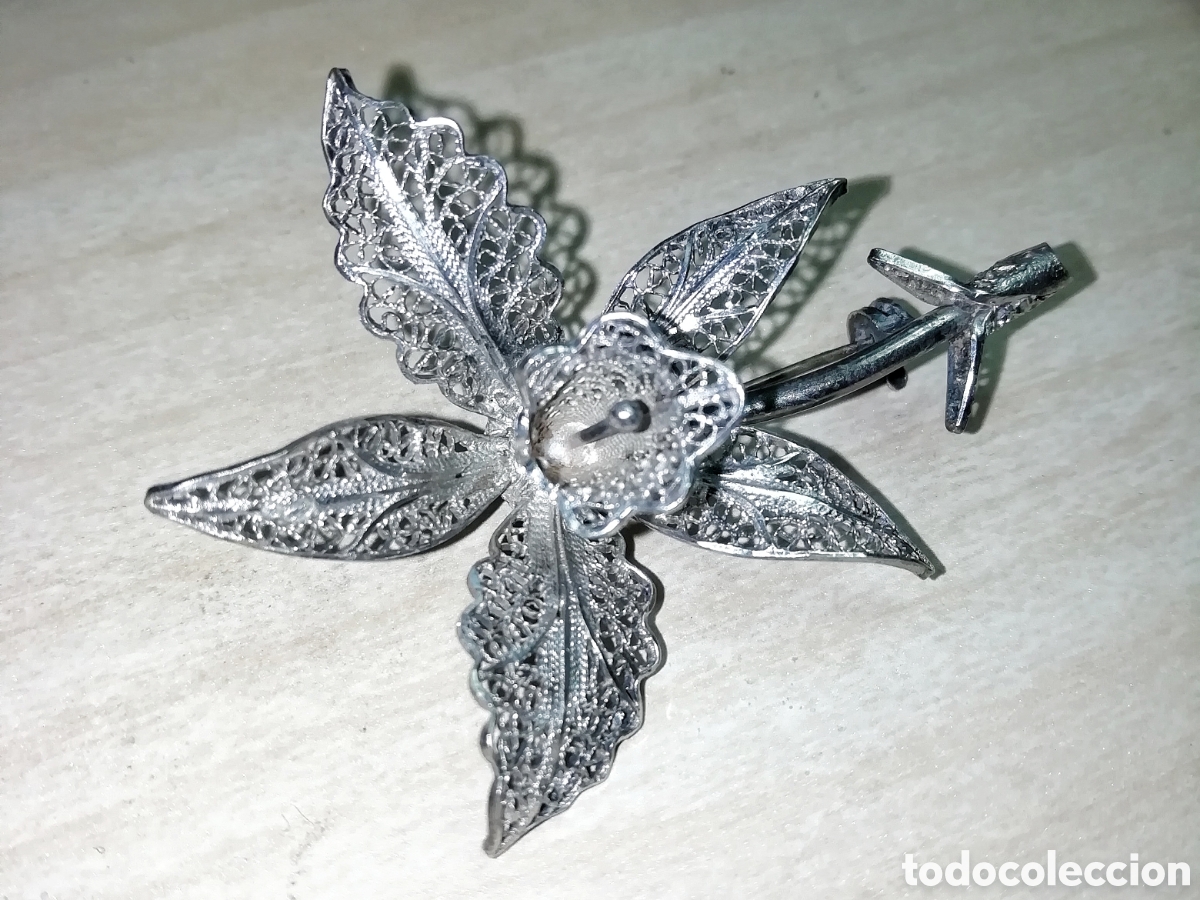 Joyeria: Filigrana plata broche flor - Foto 4