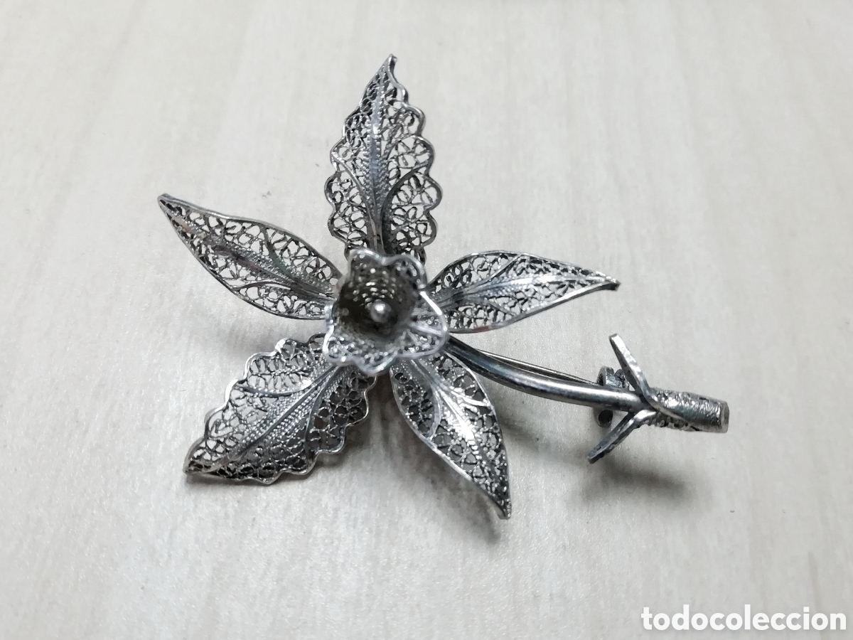 Joaillerie: Filigrana plata broche flor
