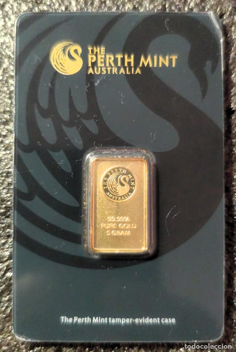 Joyeria: Lingote Oro 5 gramos Perth Mint Australia 99.99% (leer)