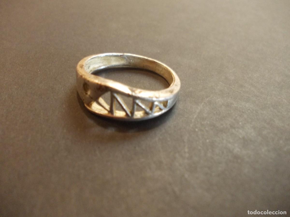 Schmuck: Anillo Metal Plateado Calado Geom&eacute;trico Dise&ntilde;o &Eacute;tnico Tribal Estilo Boho Retro