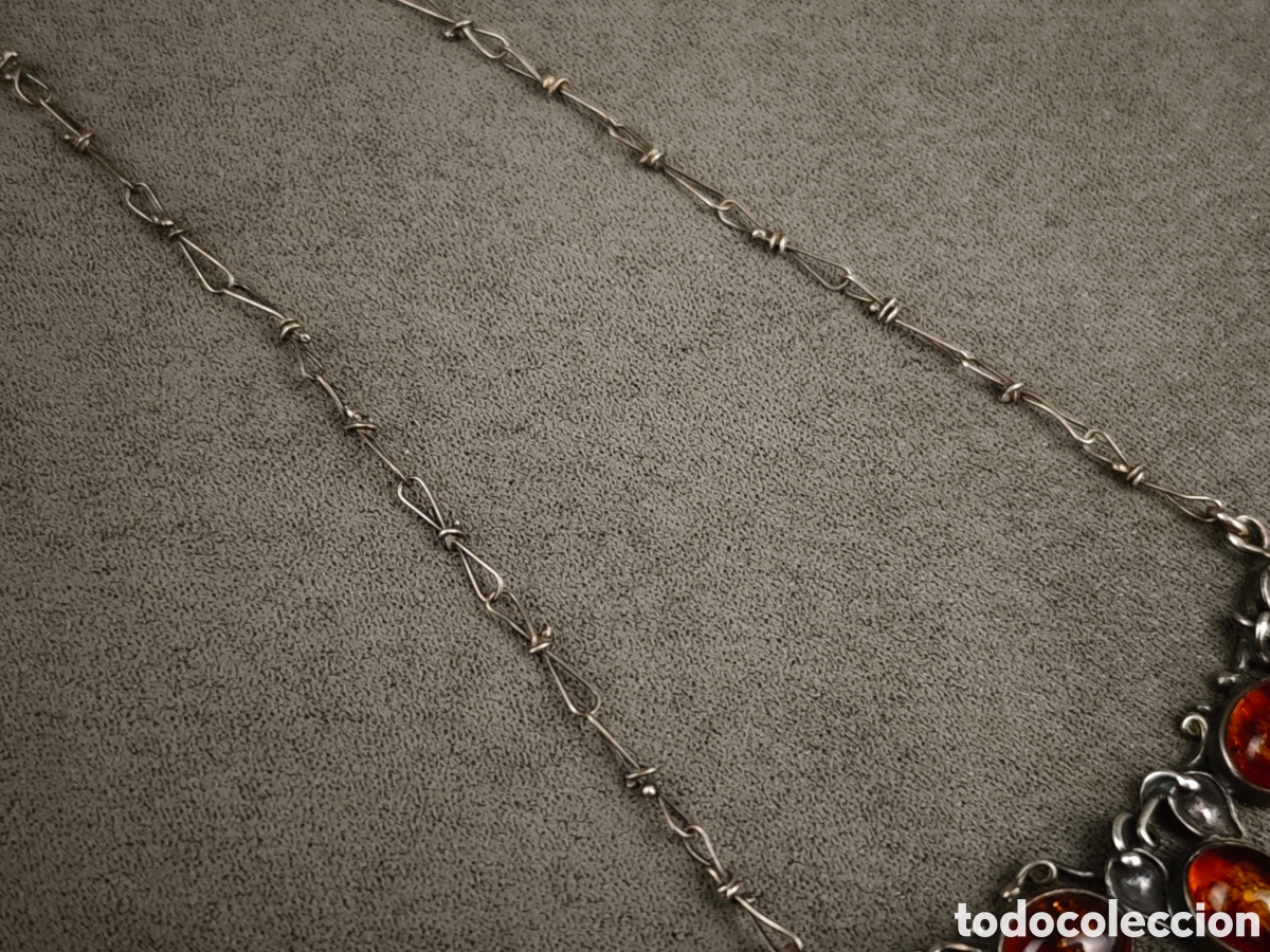 Joyeria: Antiguo Colgante de Plata y &Aacute;mbar - Foto 7