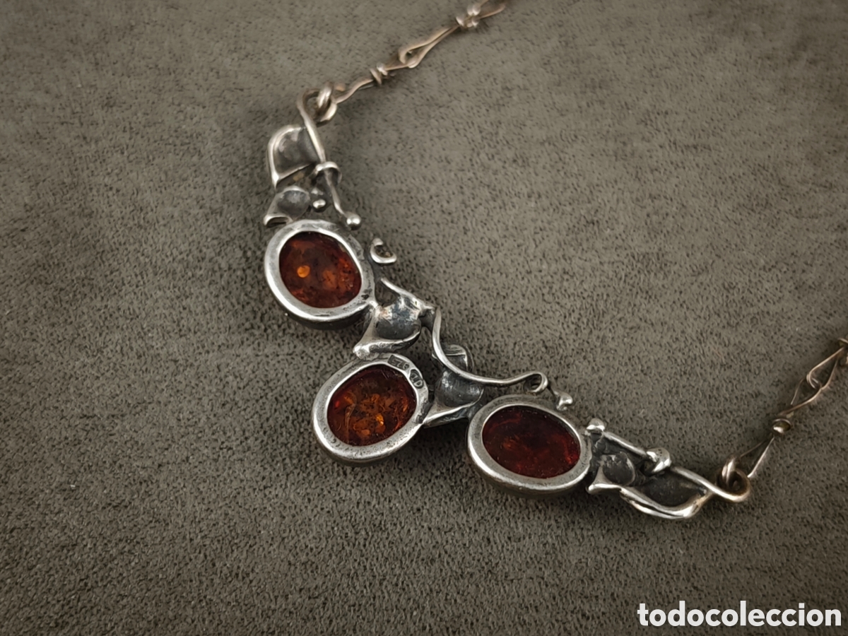 Joyeria: Antiguo Colgante de Plata y &Aacute;mbar - Foto 12