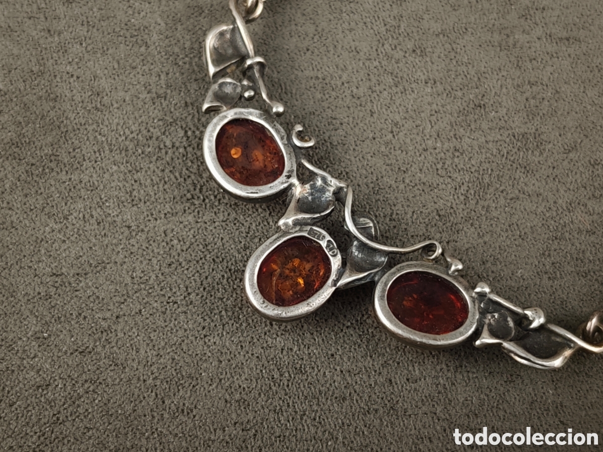 Joyeria: Antiguo Colgante de Plata y &Aacute;mbar - Foto 13