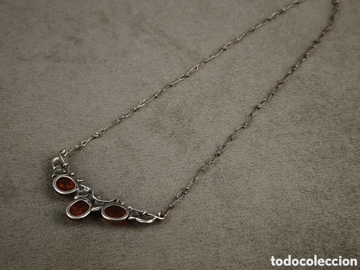 Joyeria: Antiguo Colgante de Plata y &Aacute;mbar - Foto 14