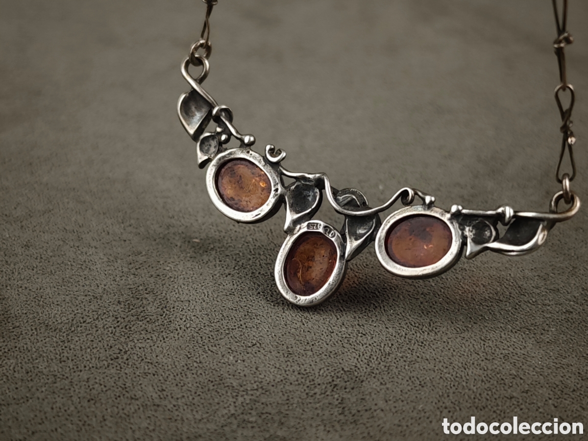 Joyeria: Antiguo Colgante de Plata y &Aacute;mbar - Foto 16