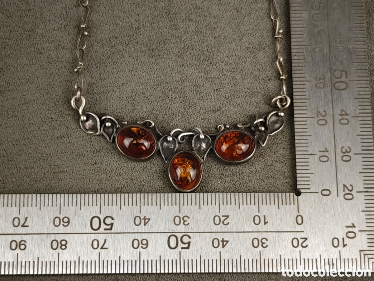 Joyeria: Antiguo Colgante de Plata y &Aacute;mbar - Foto 17