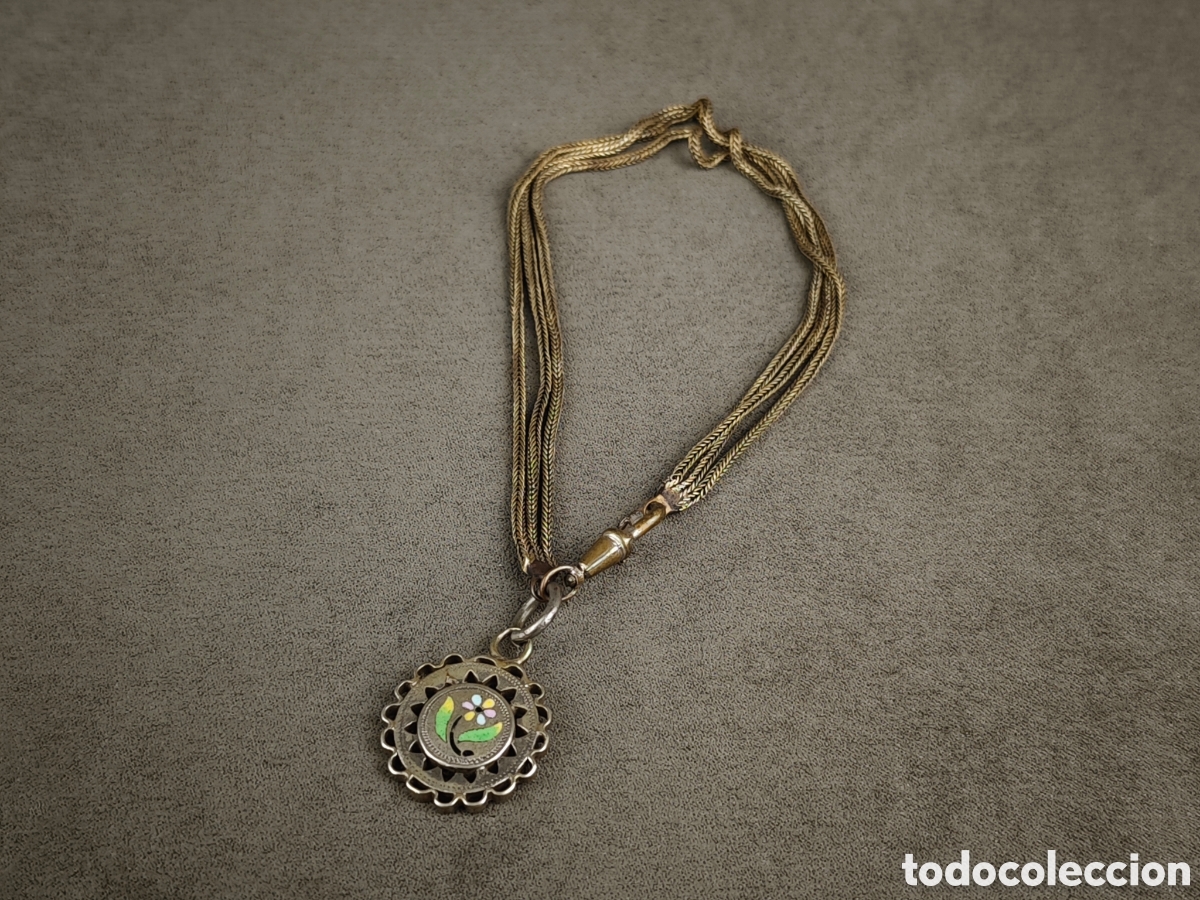 Joyeria: Antiguo Colgante Esmaltado - Foto 2