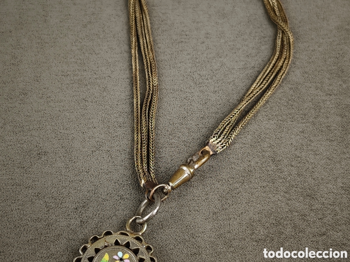 Joyeria: Antiguo Colgante Esmaltado - Foto 4