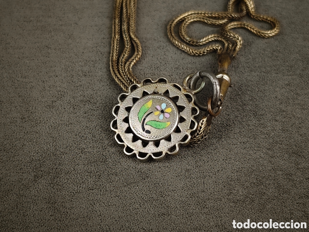 Joyeria: Antiguo Colgante Esmaltado - Foto 6