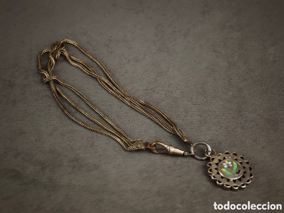 Joyeria: Antiguo Colgante Esmaltado - Foto 9