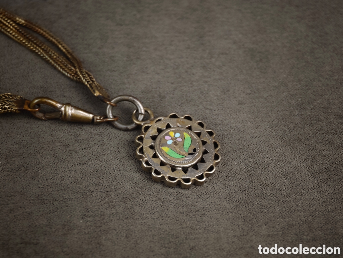 Joyeria: Antiguo Colgante Esmaltado - Foto 10