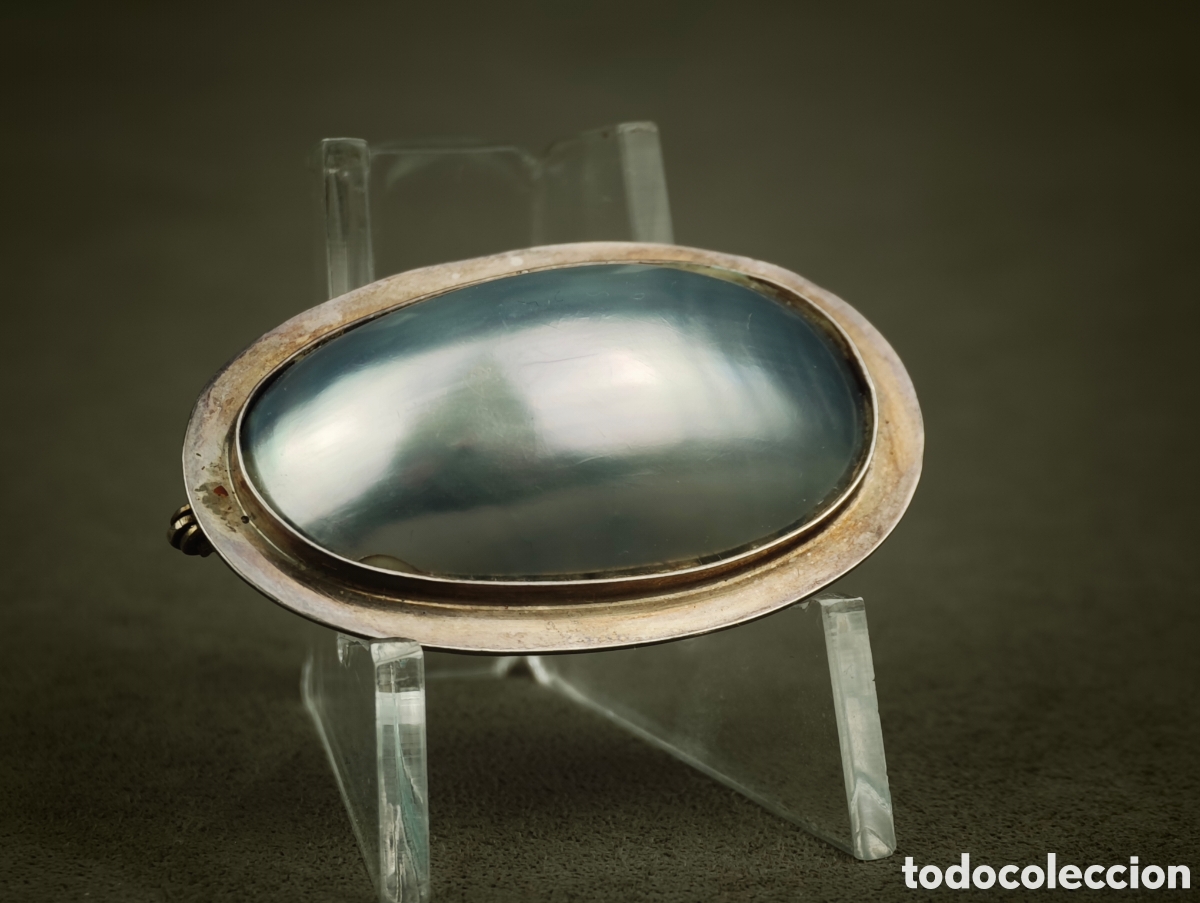 Joyeria: Antiguo Broche Plata y Perla de Filipinas - Foto 6
