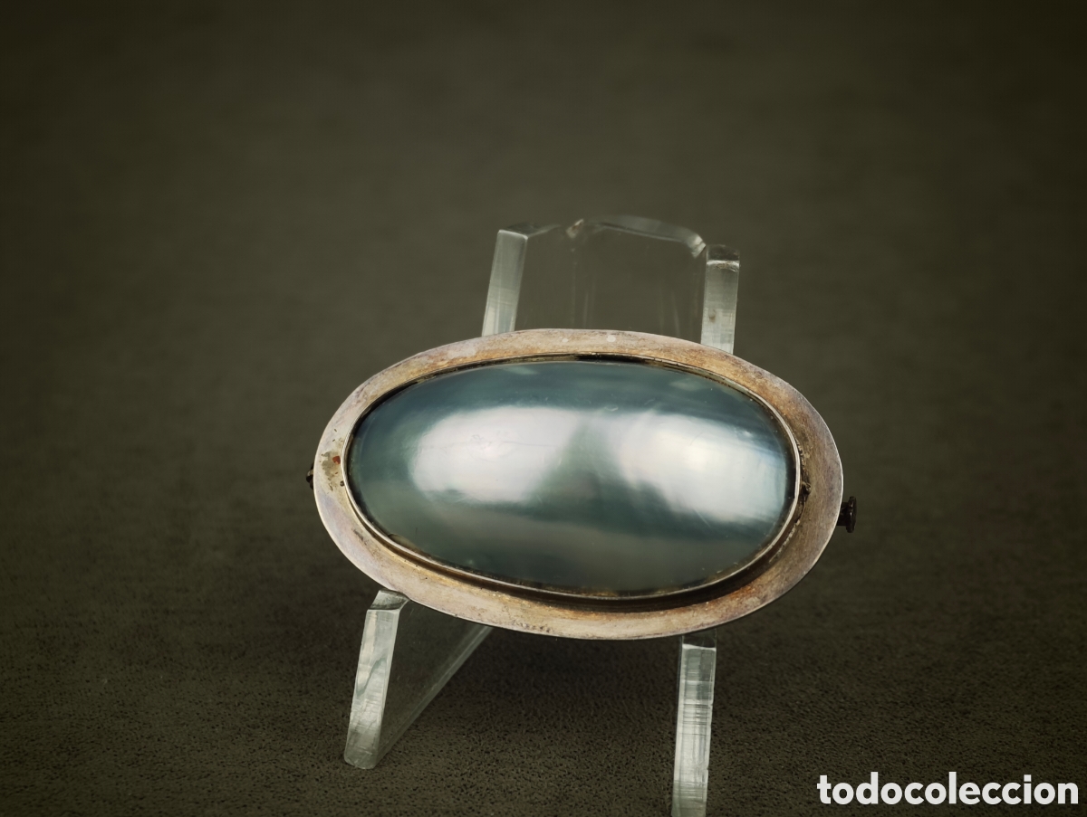 Joyeria: Antiguo Broche Plata y Perla de Filipinas