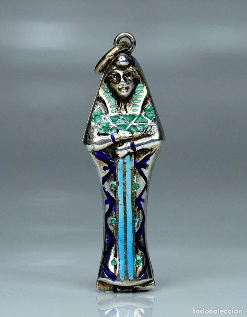 Jewelry: Joias - Pingente medalh&atilde;o de prata Art D&eacute;co - Eg&iacute;pcio (1581)