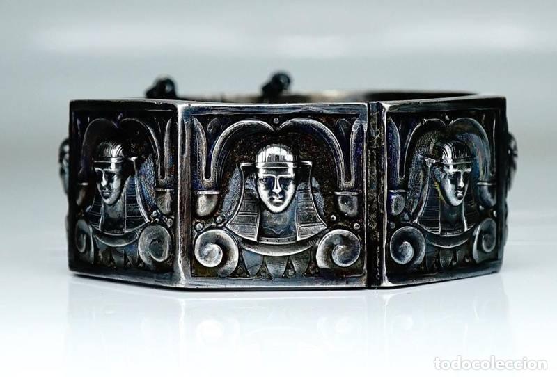 Jewelry: Joias - Pulseira de prata esterlina antiga eg&iacute;pcia (2147)